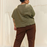 Linn Tee in Lightweight Linen Lichen#color_lichen