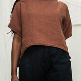 Linn Tee in Midweight Linen Cedar#color_cedar