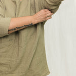 Long Sleeve Harper Tunic in Midweight Linen Pear#color_pear
