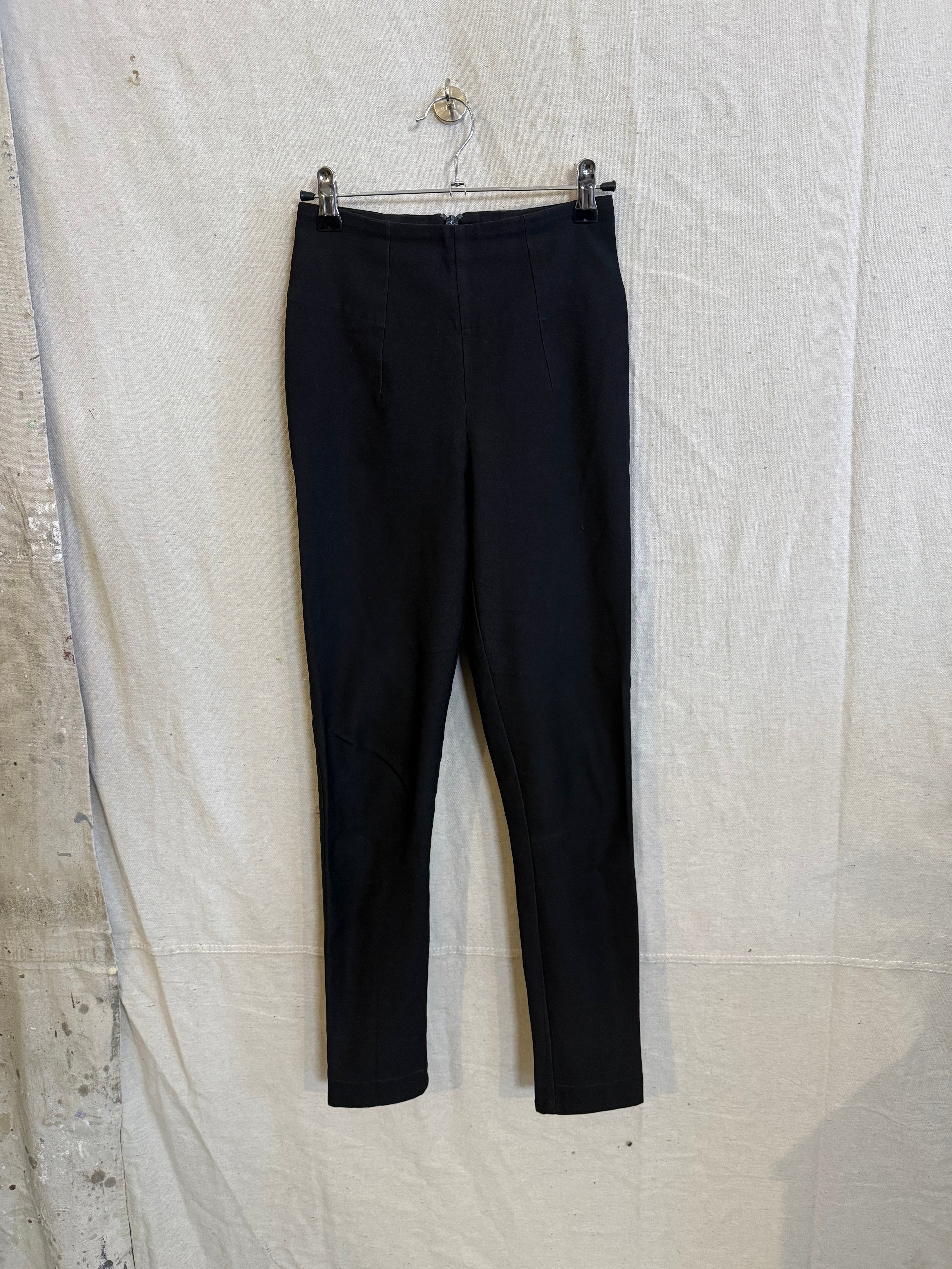 Cecilia Pant in Stretch Cotton, Black, Size 00-Short SAMPLE SALE B