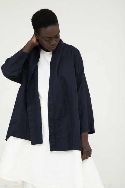 Clyde Jacket Midweight Linen#color_navy