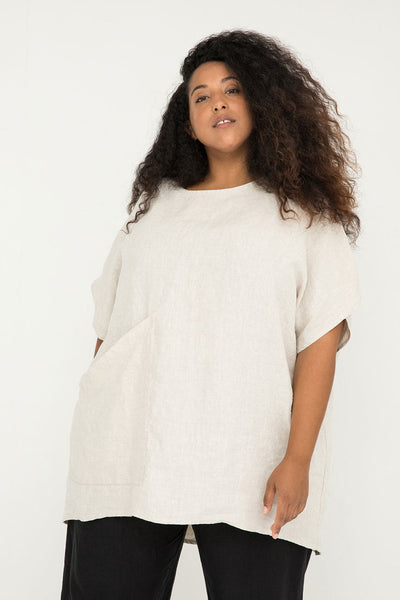 Harper Tunic in Midweight Linen Flax#color_flax