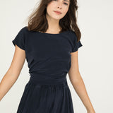 Maxine Crop in Silk Crepe