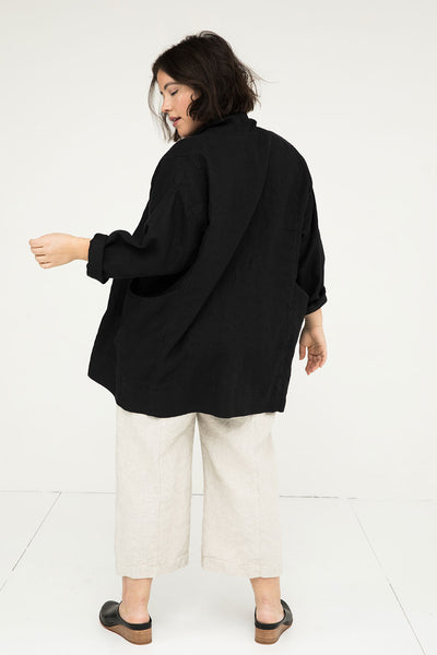 Clyde Jacket Midweight Linen#color_black