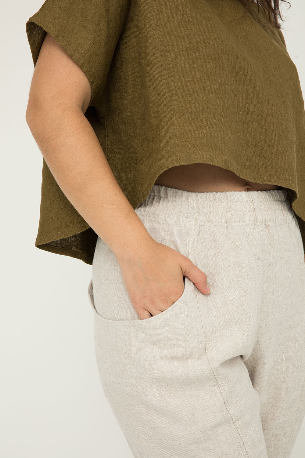 Clyde Work Pant in Midweight Linen Flax#color_flax