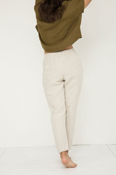 Clyde Work Pant in Midweight Linen Flax#color_flax