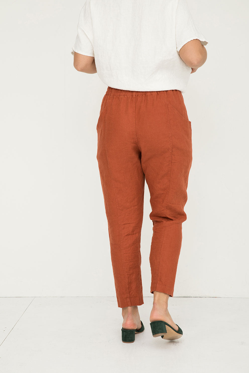 Clyde Work Pant in Midweight Linen Terra#color_terra