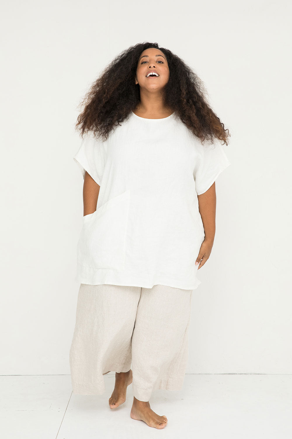 Harper Tunic in Midweight Linen Ivory#color_ivory