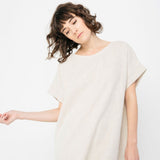Georgia Midi (No Pockets) in Midweight Linen, Flax, Size L/XL | READY TO SHIP