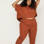 Clyde Work Pant in Midweight Linen Terra#color_terra