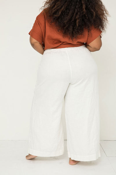 Florence Pant in Midweight Linen Ivory#color_ivory