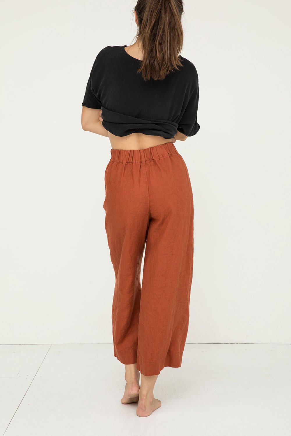 Florence Pant in Midweight Linen Terra#color_terra