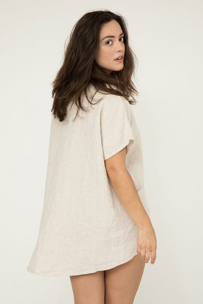 Harper Tunic in Midweight Linen Flax#color_flax