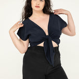 Maxine Crop in Silk Crepe