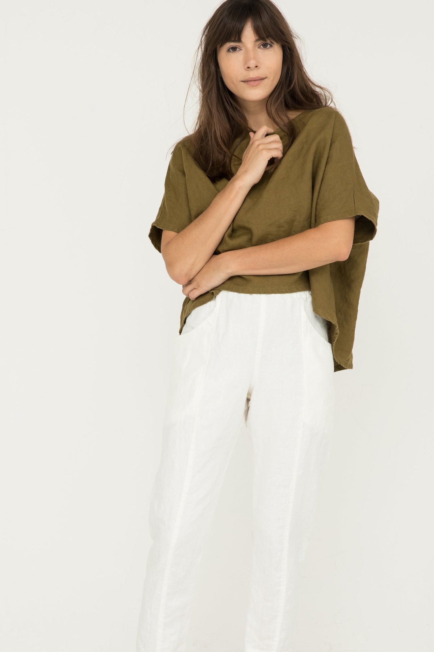 Clyde Work Pant in Midweight Linen Ivory#color_ivory