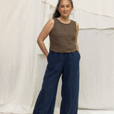 Petra Crop in Midweight Linen