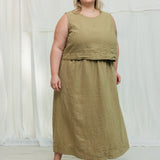 Petra Crop in Midweight Linen