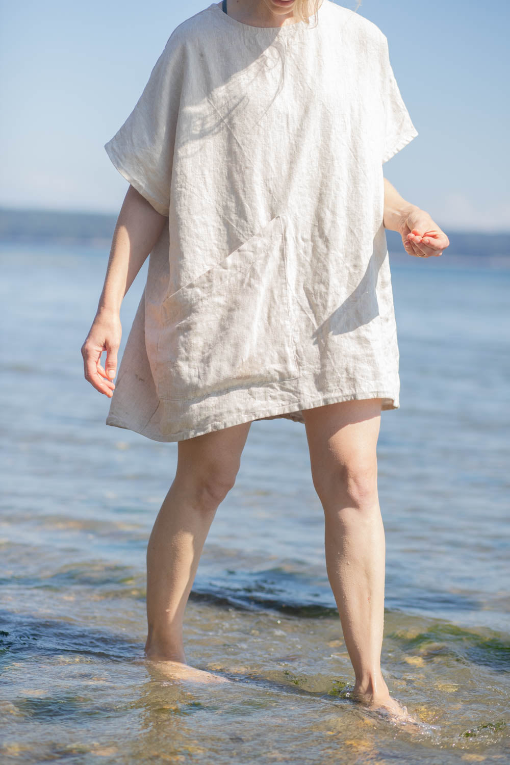  Harper Tunic in Midweight Linen Flax#color_flax