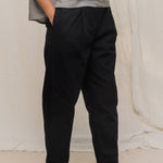 Andy Trouser in Organic Cotton Canvas Black#color_black