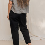 Andy Trouser in Organic Cotton Canvas Black#color_black