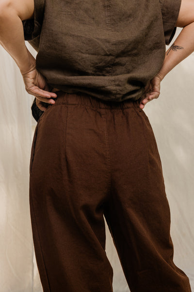 Andy Trouser in Organic Cotton Canvas Umber#color_umber