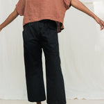 Clyde Culotte in Organic Cotton Canvas Black#color_black
