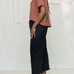 Clyde Culotte in Organic Cotton Canvas Black#color_black