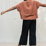 Clyde Culotte in Organic Cotton Canvas Black#color_black