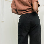 Clyde Culotte in Organic Cotton Canvas Black#color_black