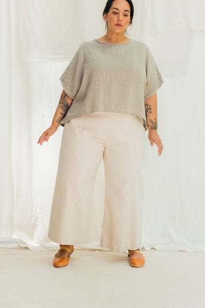 Clyde Culotte in Organic Cotton Canvas Natural#color_natural