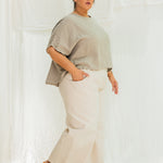 Clyde Culotte in Organic Cotton Canvas Natural#color_natural