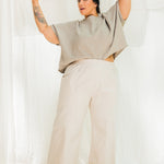 Clyde Culotte in Organic Cotton Canvas Natural#color_natural