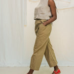 Clyde Culotte in Organic Cotton Canvas Olivine#color_olivine