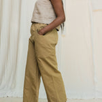 Clyde Culotte in Organic Cotton Canvas Olivine#color_olivine