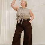 Clyde Culotte in Organic Cotton Canvas Umber#color_umber