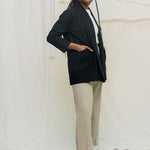 Clyde Jacket in Organic Cotton Canvas Black#color_black