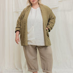 Clyde Jacket in Organic Cotton Canvas Olivine#color_olivine