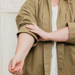 Clyde Jacket in Organic Cotton Canvas Olivine#color_olivine