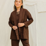 Clyde Jacket in Organic Cotton Canvas Umber#color_umber