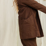 Clyde Jacket in Organic Cotton Canvas Umber#color_umber