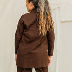 Clyde Jacket in Organic Cotton Canvas Umber#color_umber