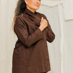 Clyde Jacket in Organic Cotton Canvas Umber#color_umber