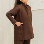 Clyde Jacket in Organic Cotton Canvas Umber#color_umber