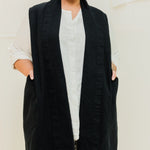 Clyde Vest in Organic Cotton Canvas Black#color_black