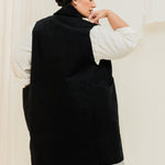 Clyde Vest in Organic Cotton Canvas Black#color_black