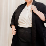 Clyde Trench in Organic Cotton Canvas Black#color_black