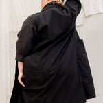 Clyde Trench in Organic Cotton Canvas Black#color_black