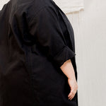 Clyde Trench in Organic Cotton Canvas Black#color_black