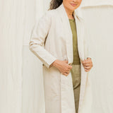 Clyde Trench in Organic Cotton Canvas Natural#color_natural