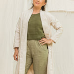 Clyde Trench in Organic Cotton Canvas Natural#color_natural